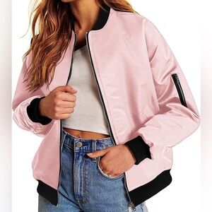 Zeagoo Barbie Pink Bomber Jacket